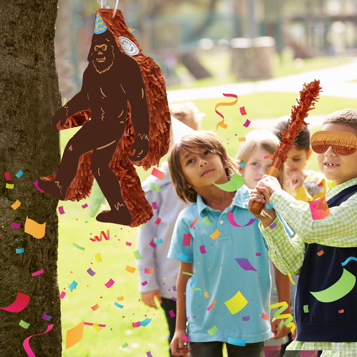 Seenelling Sasquatch Pinata easy-to-fill up to 5 pounds of fillers