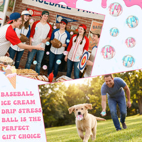 Seenelling ice cream drip stress ball versatile gift for sports and dessert lovers
