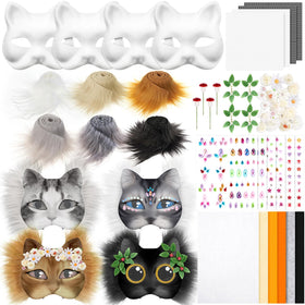 Seenelling Therian Mask Kit blank cat mask ready for coloring and customization