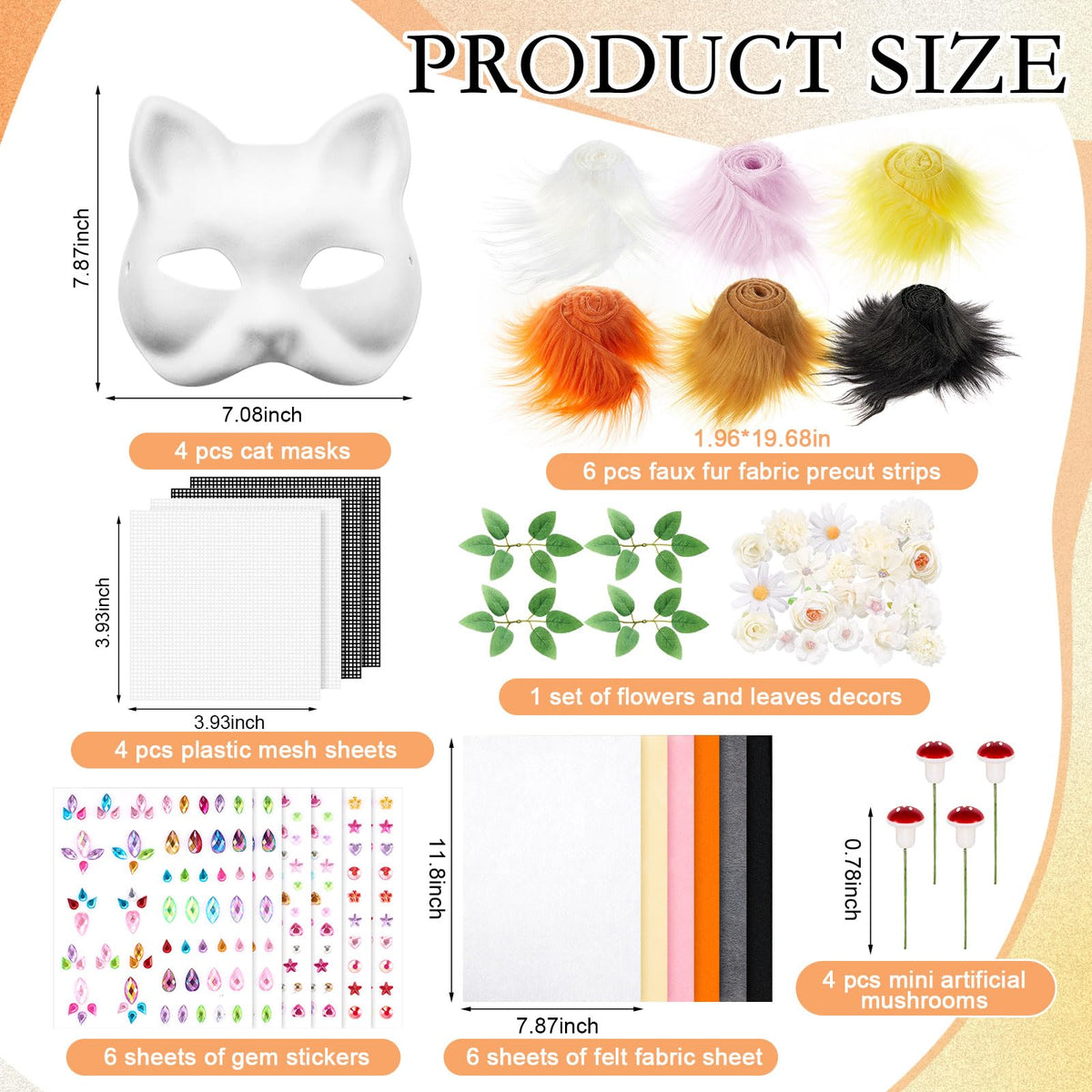 Seenelling felt sheets: soft, easy-to-shape material for colorful mask decoration.
