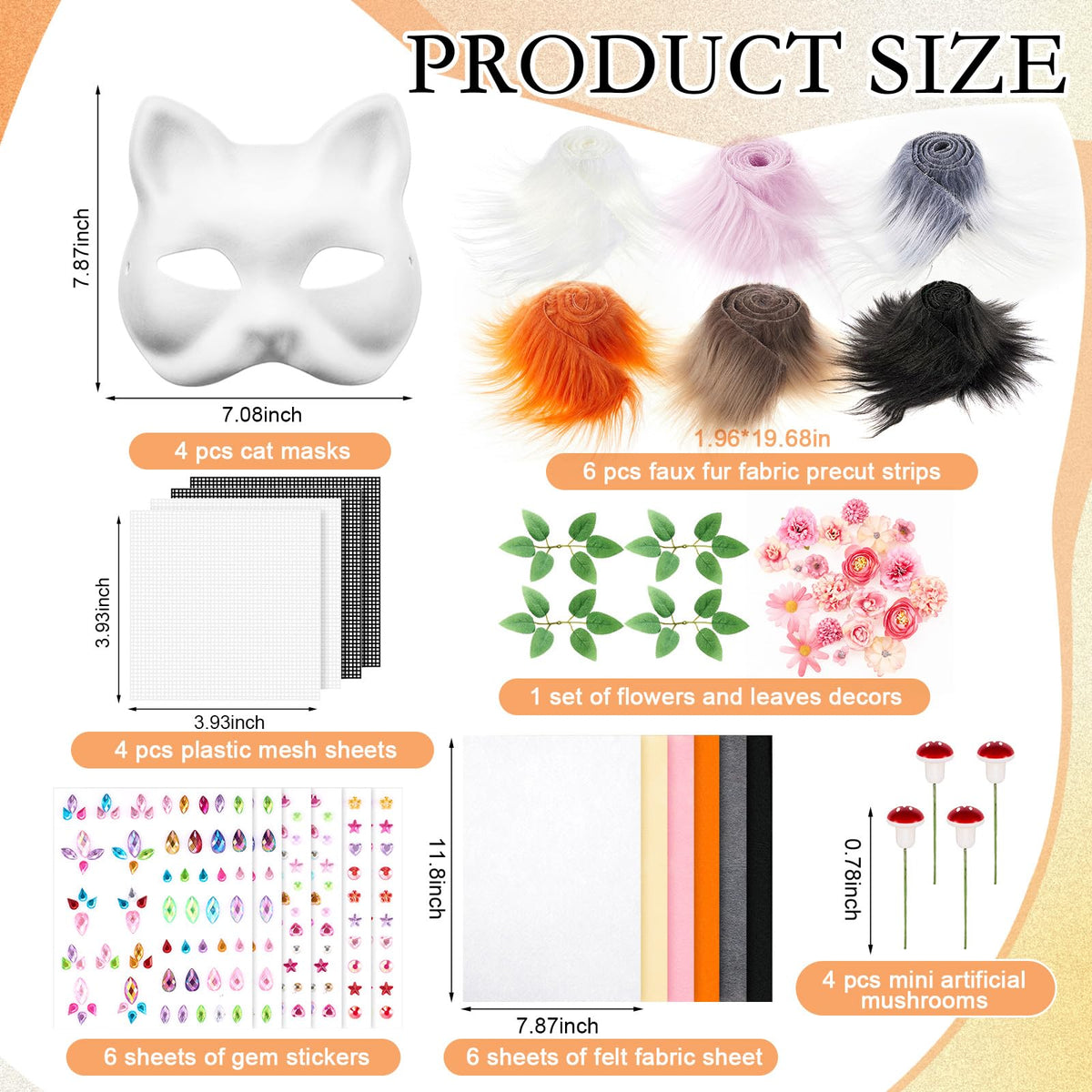 Seenelling Therian mask kit pink felt sheets for soft shaping and coloring