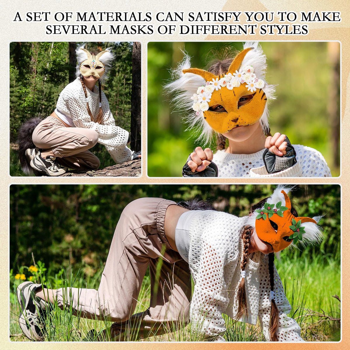 Seenelling Therian Mask Kit sticker sheets for quick personalization