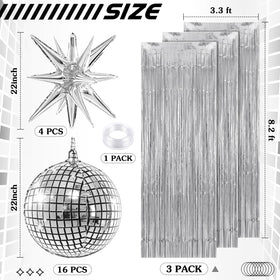 Seenelling tinsel foil fringe curtain silver creates a sparkling backdrop for parties