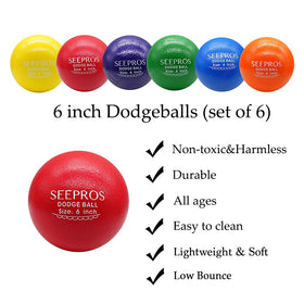 SEEPROS yellow foam dodgeball promotes group play with soft impact