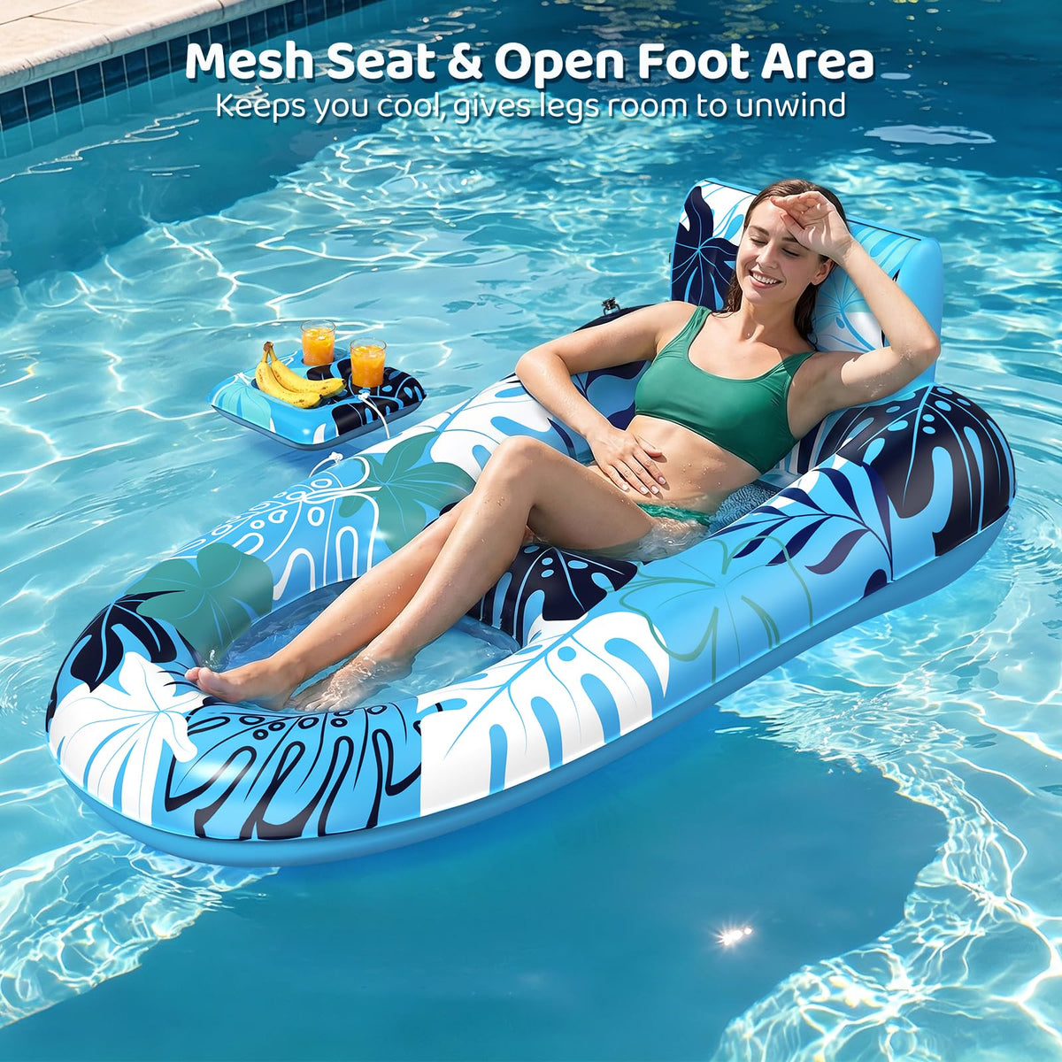 SEETOHOME detachable cup holders for drinks and sunscreen within reach.