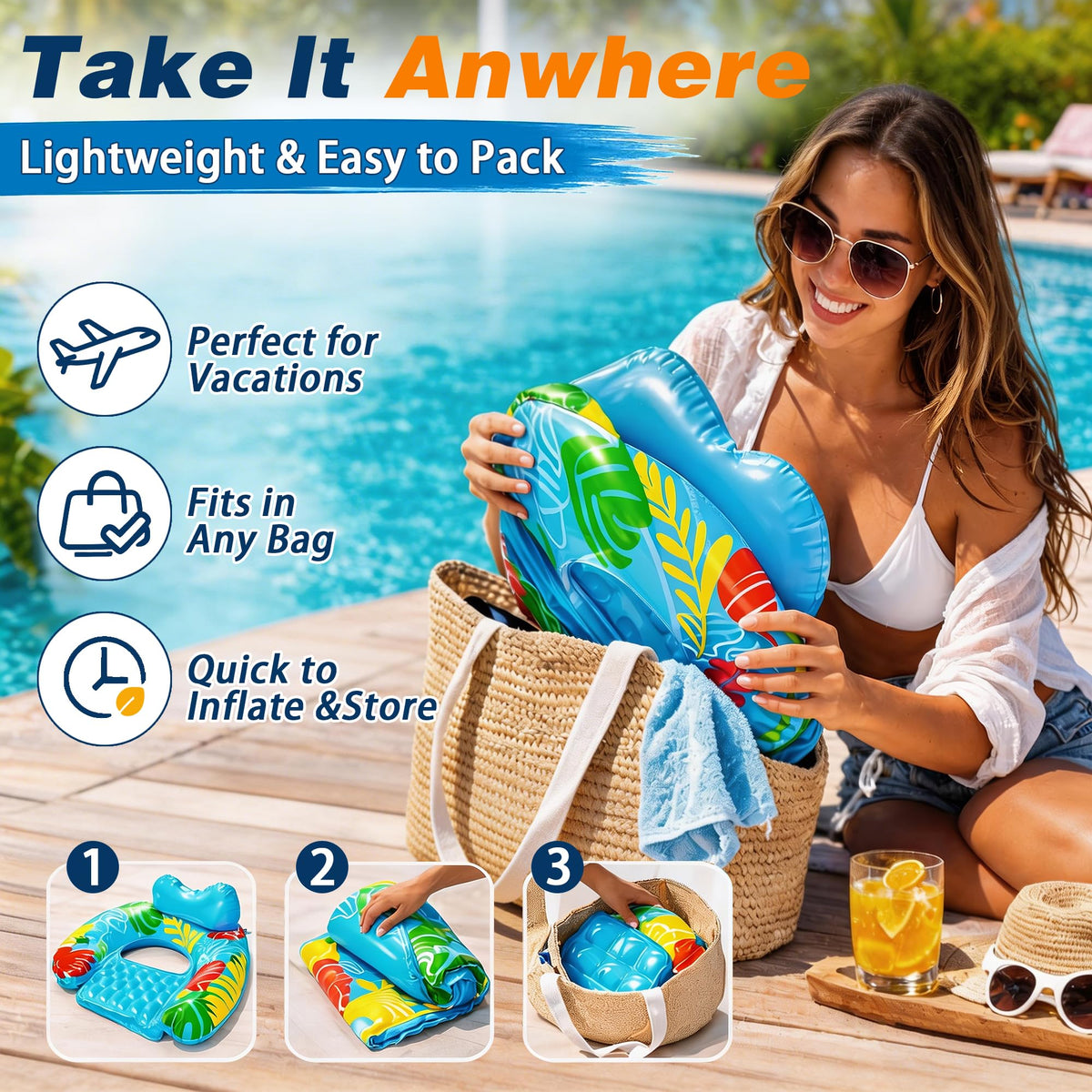 SEETOHOME premium buoyancy and easy on/off design for confident lounging