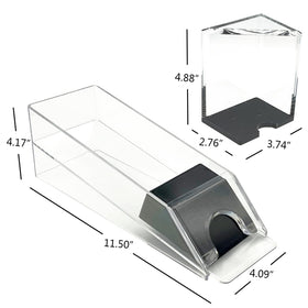 SEETOOOGAMES discard tray in clear acrylic keeps cards organized during home games.