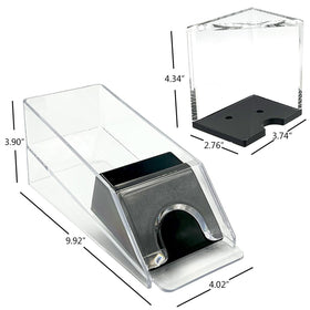 SEETOOOGAMES discard tray in clear acrylic ideal for multi-deck games