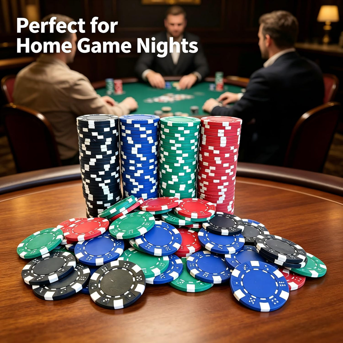 SEETOOOGAMES 40mm diameter chips provide stable feel during handling.