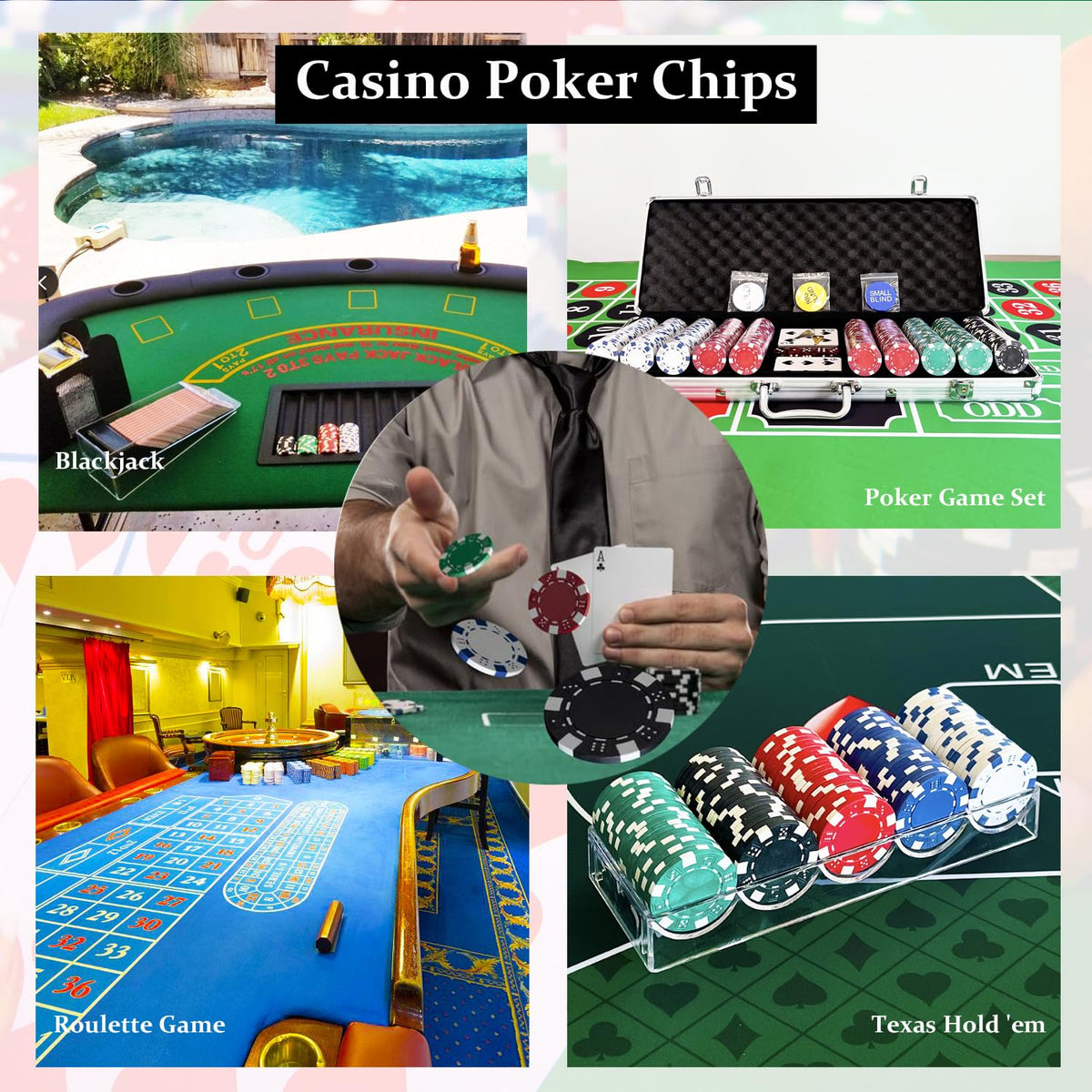 SEETOOOGAMES chips in party organizer for portable game night.