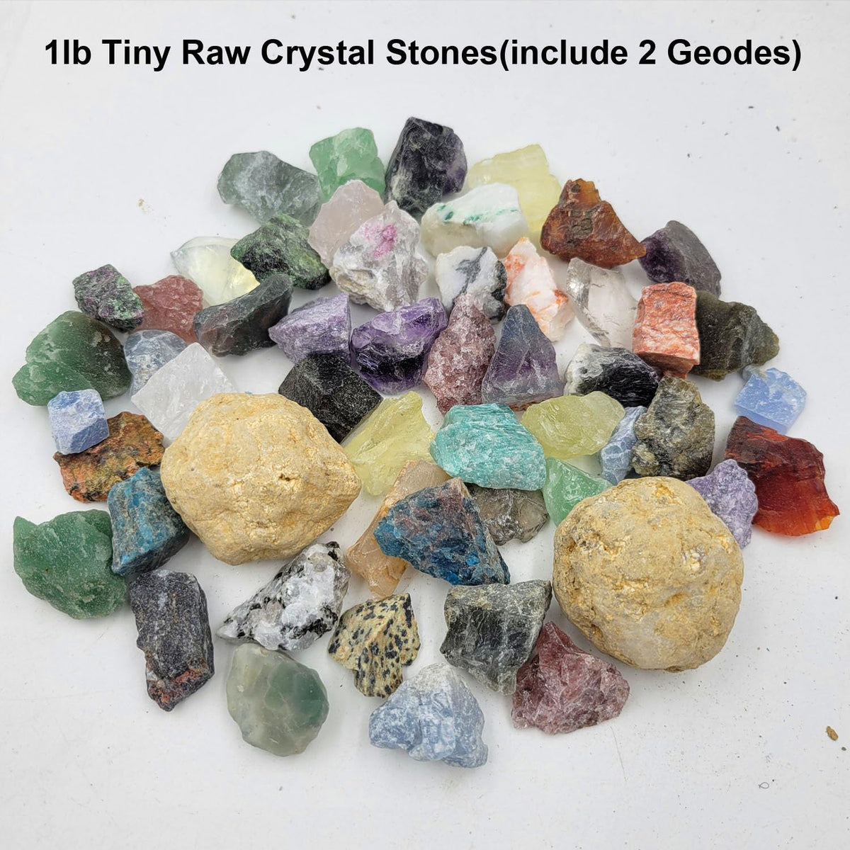 SeeuFun tumbled chip crystals 1.5 lb set for crafts and tumbling.