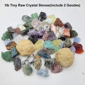 SeeuFun tumbled chip crystals 1.5 lb set for crafts and tumbling.