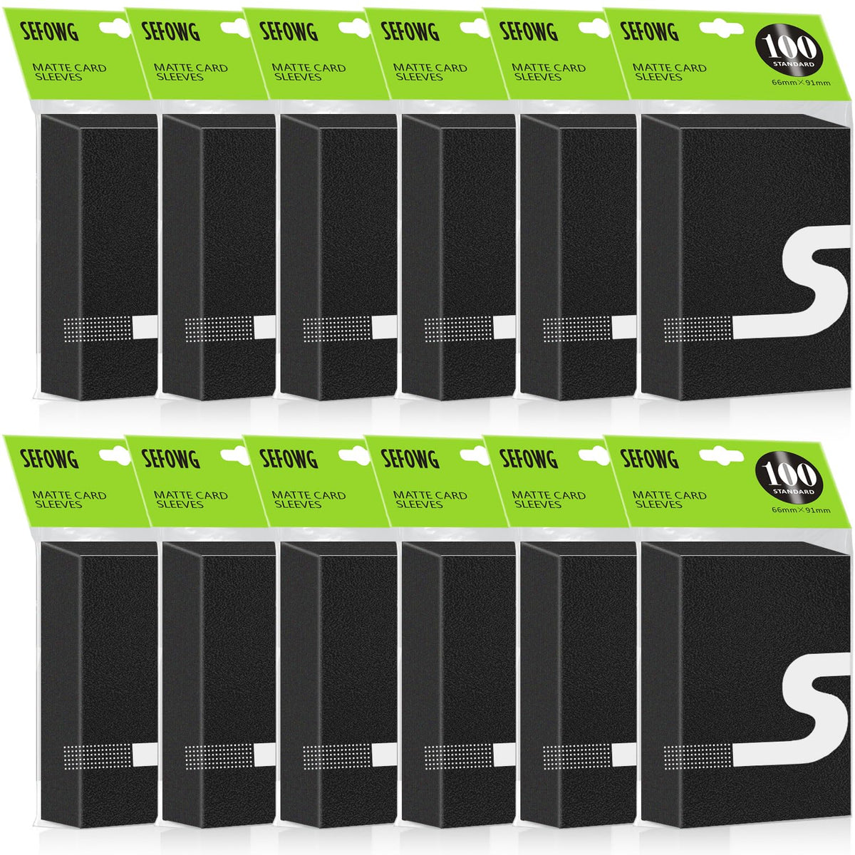 SEFOWG 1200-count black sleeves; value for MTG and TCG cards during play.