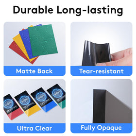 SEFOWG matte-front clear-back design enhances grip while shuffling cards.