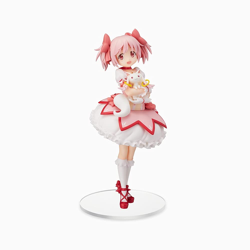 SEGA Magia Record Madoka Kaname figure on display stand, ideal for collectors