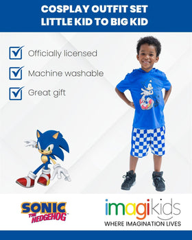 SEGA Sonic 2-piece outfit with graphic pattern, easy mix-and-match for active days.