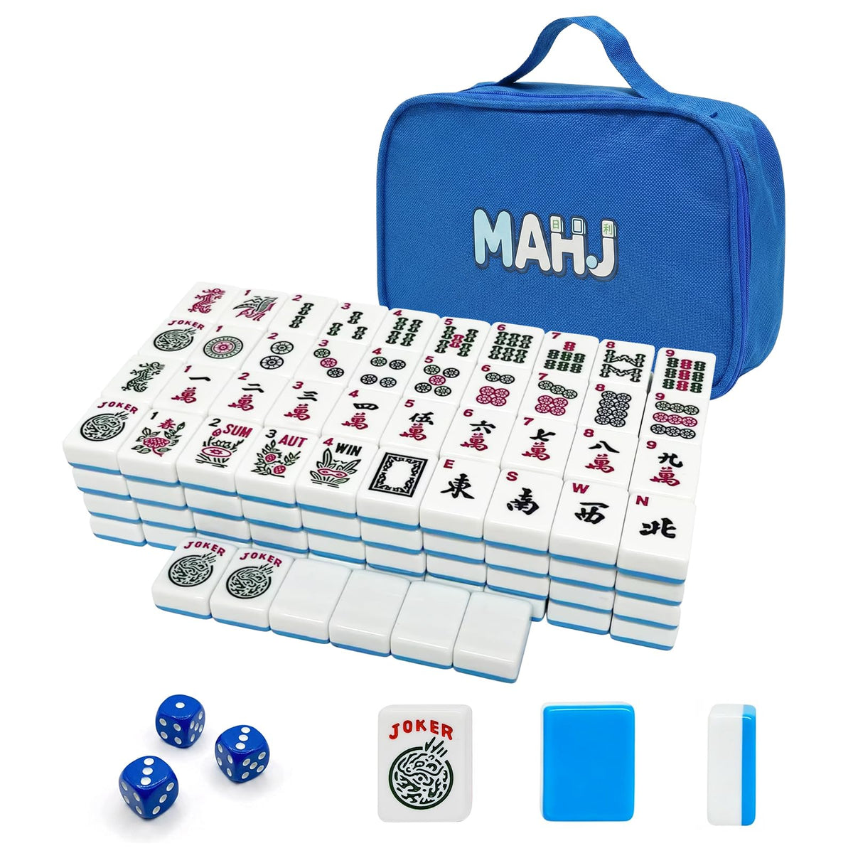 SEHAUSEU American Mahjong tiles 166 with clear suit symbols for easy recognition