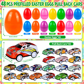 Seifar 48-pack featuring cartoon and race cars for variety