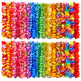 Seifar 120-pack Hawaiian Leis for bulk party favors with island vibes