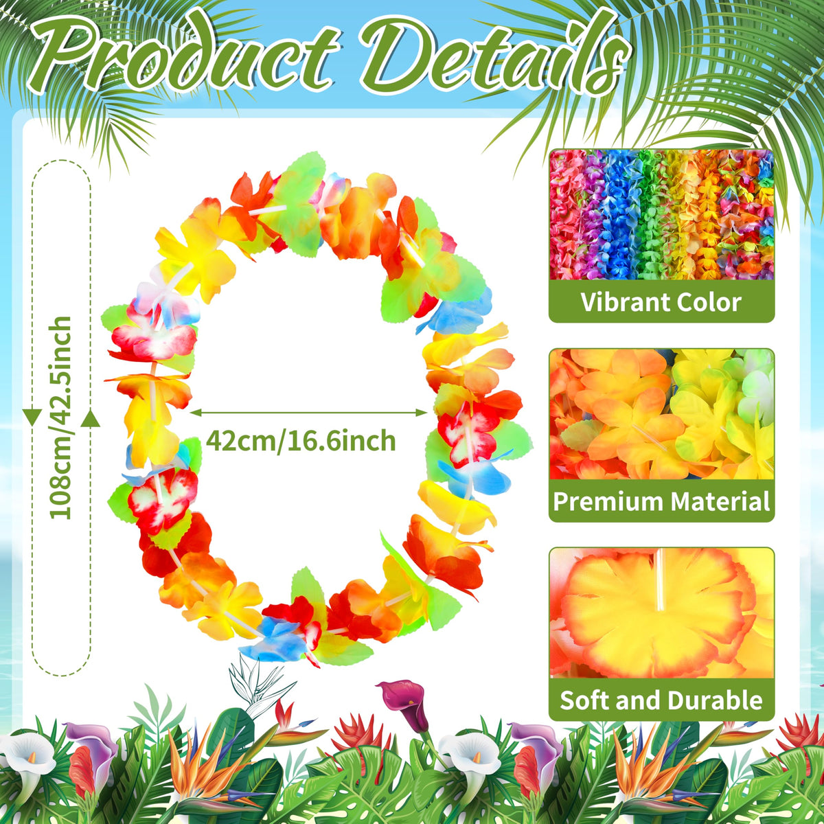 Seifar 108 cm leis length ideal for comfortable wearing at events