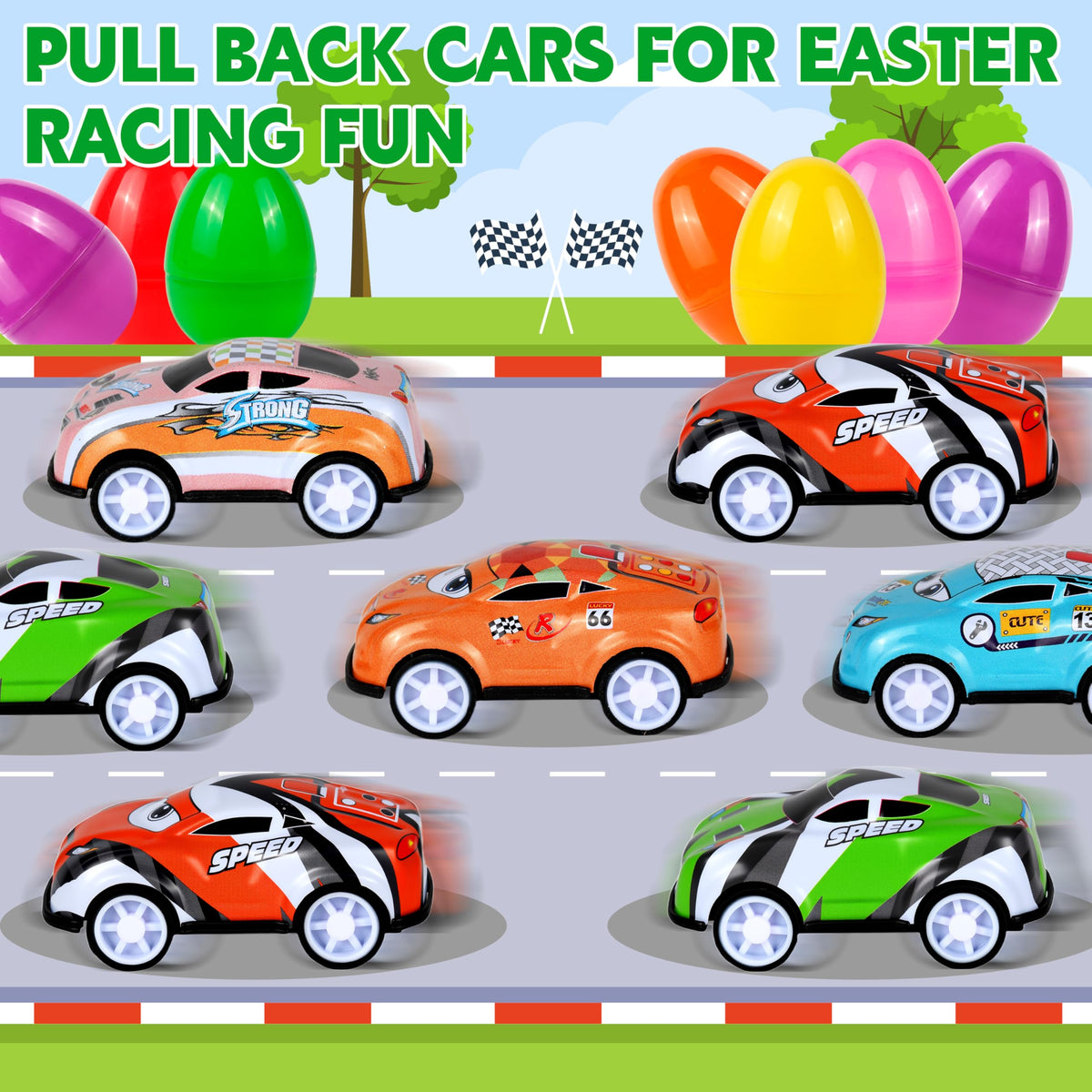 Seifar bright, varied car designs spark imagination during pretend races