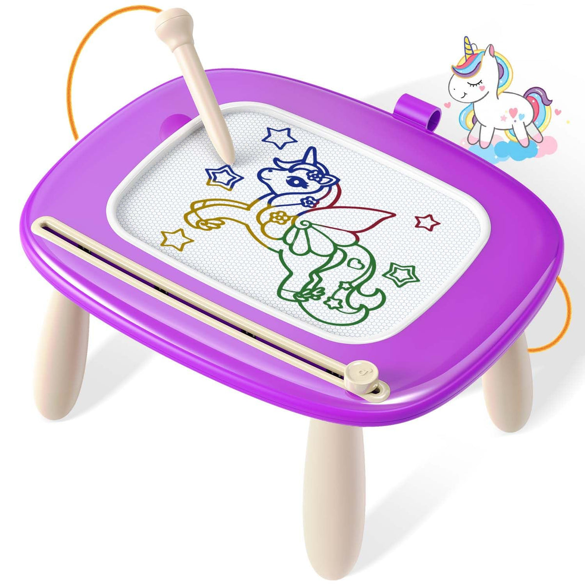 Seimome Doodle Board with ergonomic pen design for comfortable drawing.