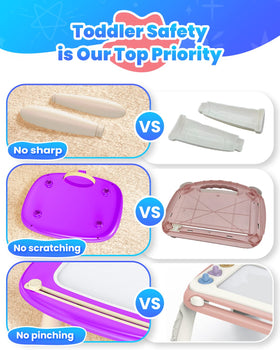 Seimome Doodle Board pen rope helps prevent loss during travel and play.