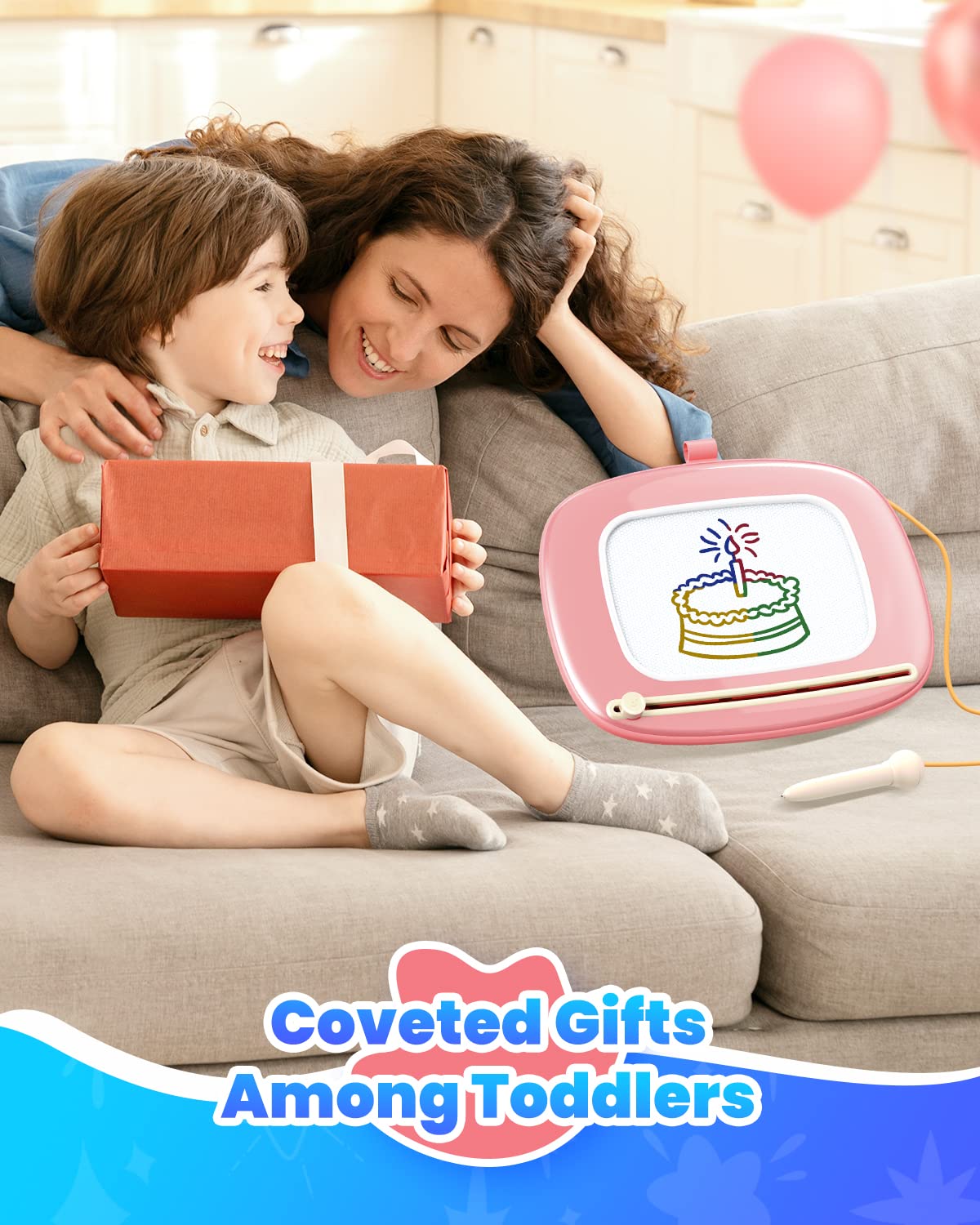 Perfect gift for ages 1-3; keeps little learners engaged with art