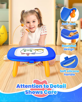 Seimome board's easy-erase structure for quick, clean repeats.
