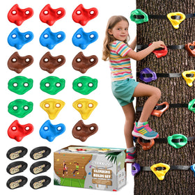 SEKKVY ninja tree climbing holds set ready for backyard obstacle course