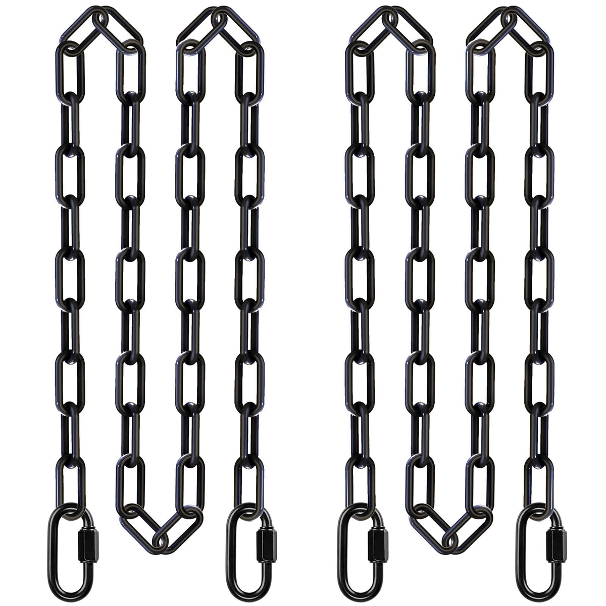 SELEWARE 2-pack 100-inch swing chains with carabiners for secure outdoor setup