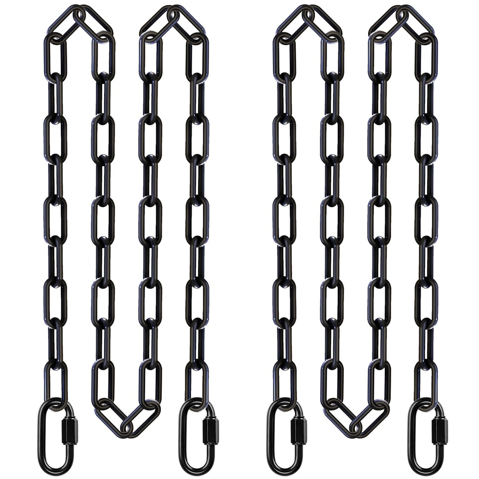 SELEWARE 2-pack 100-inch swing chains with carabiners for secure outdoor setup