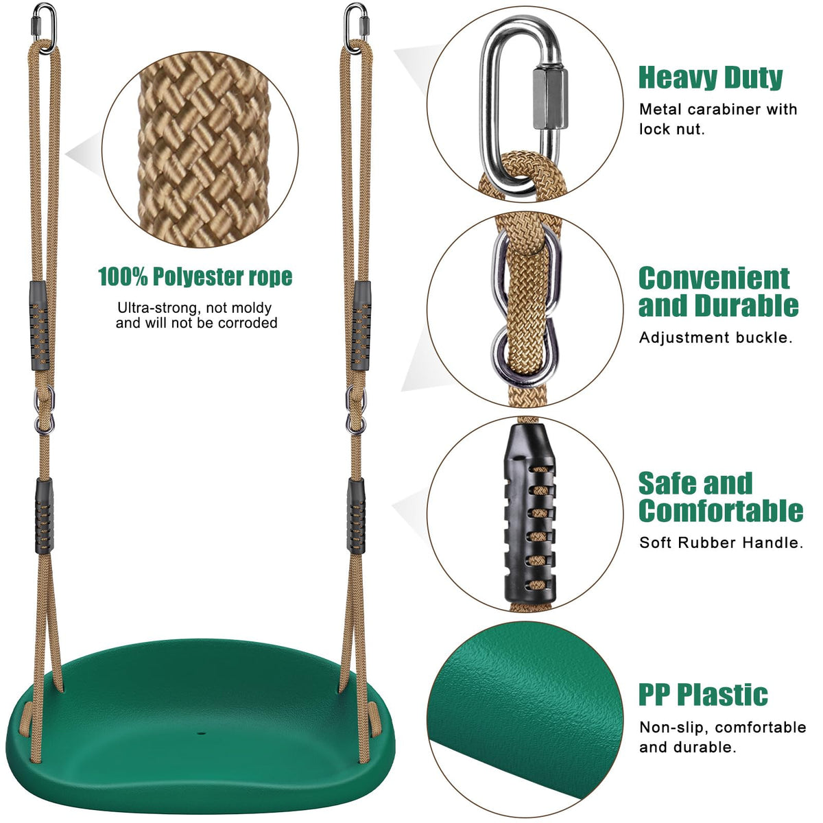 SELEWARE adjustable-height clutch close-up for customizable swing length.