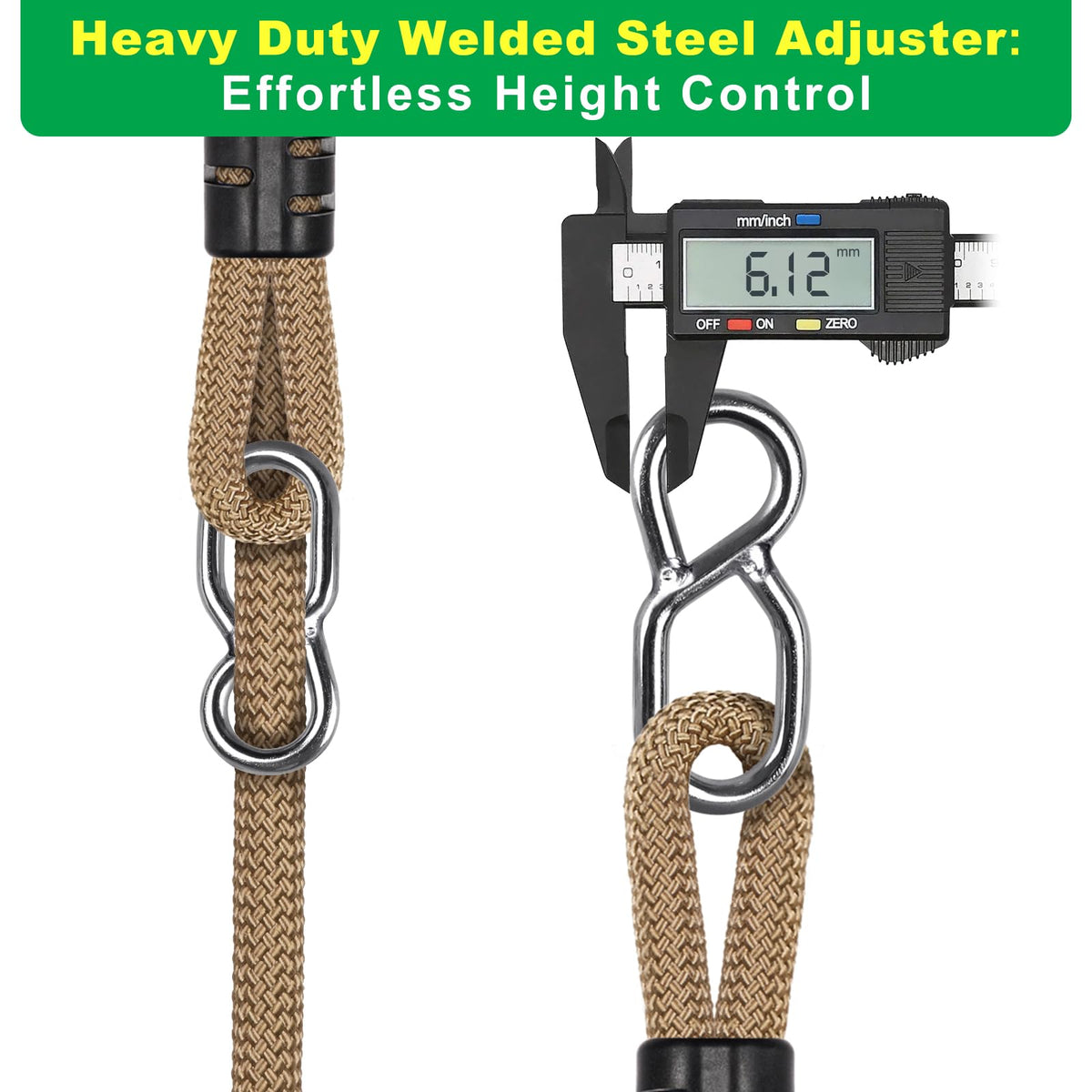SELEWARE adjustable rope range from 55.1 to 77.5 inches.