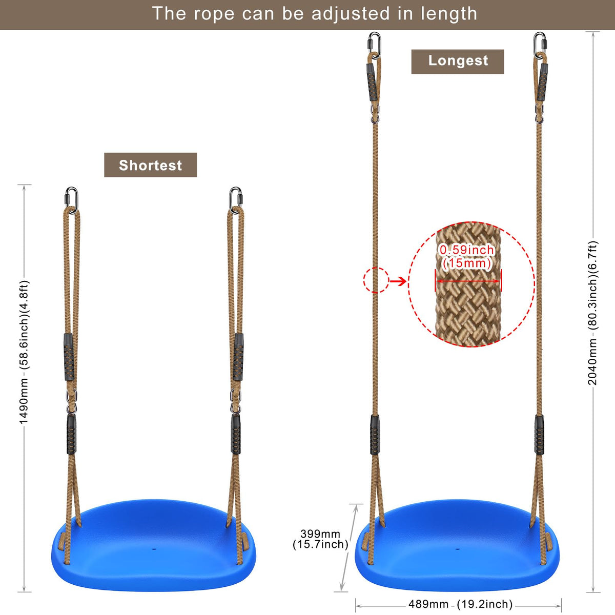 SELEWARE backyard garden swing blue installed for family-friendly outdoor fun