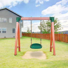 SELEWARE backyard setup demonstrates easy installation with existing frame.