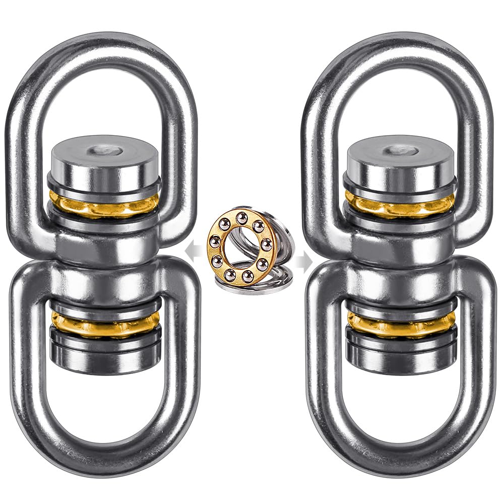 SELEWARE bearing swivel with 360-degree rotation for smooth, twist-free swings.