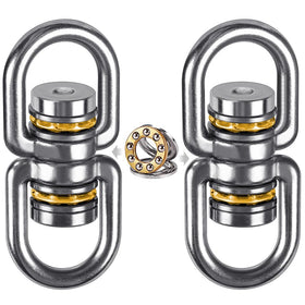 SELEWARE bearing swivel with 360-degree rotation for smooth, twist-free swings.