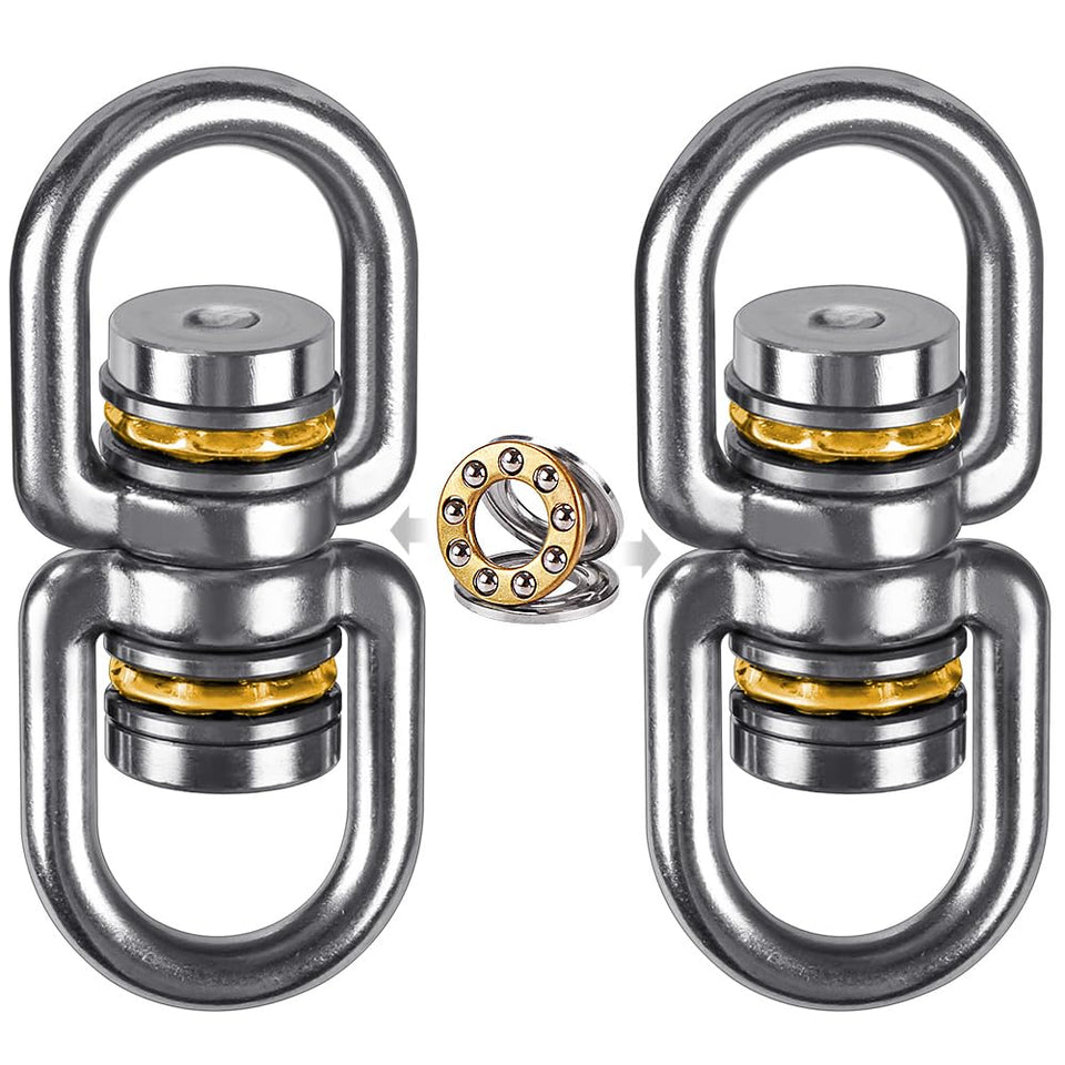 SELEWARE bearing swivel with 360-degree rotation for smooth, twist-free swings.