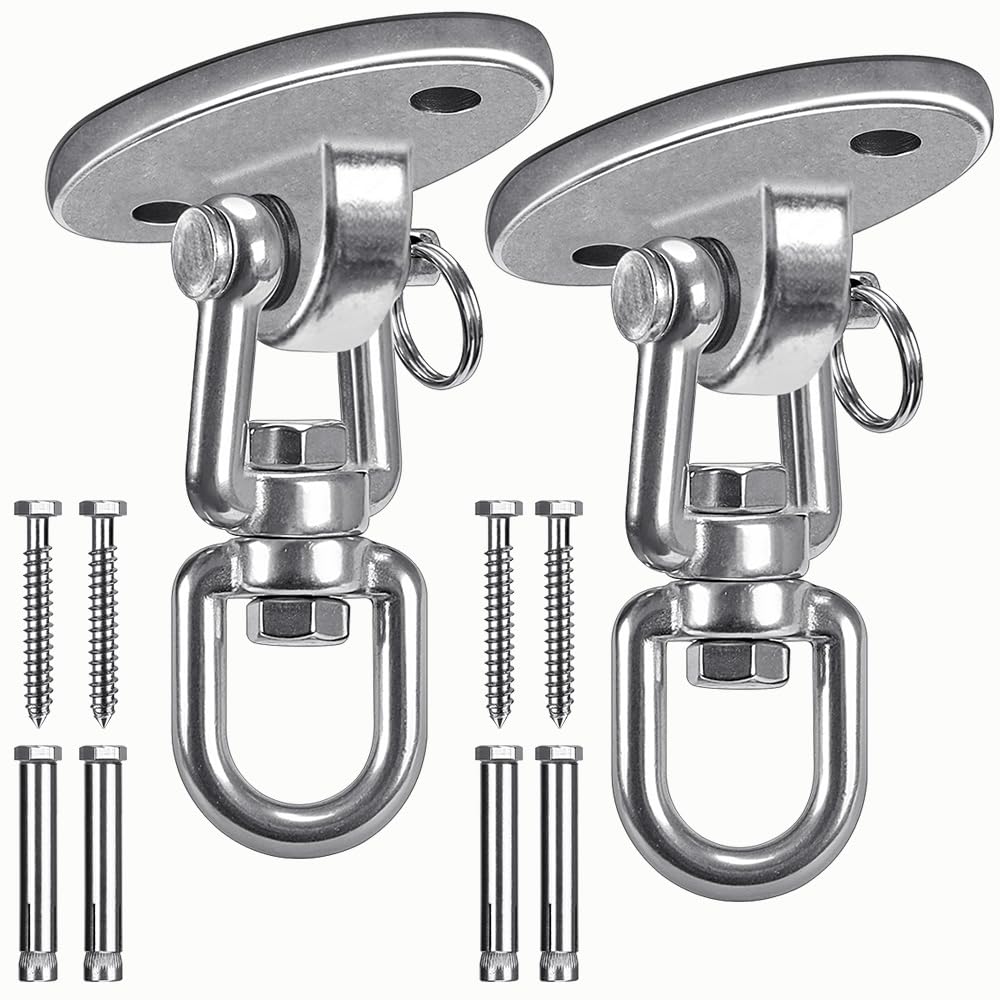SELEWARE ceiling swing mount in stainless steel supports up to 2000 lbs