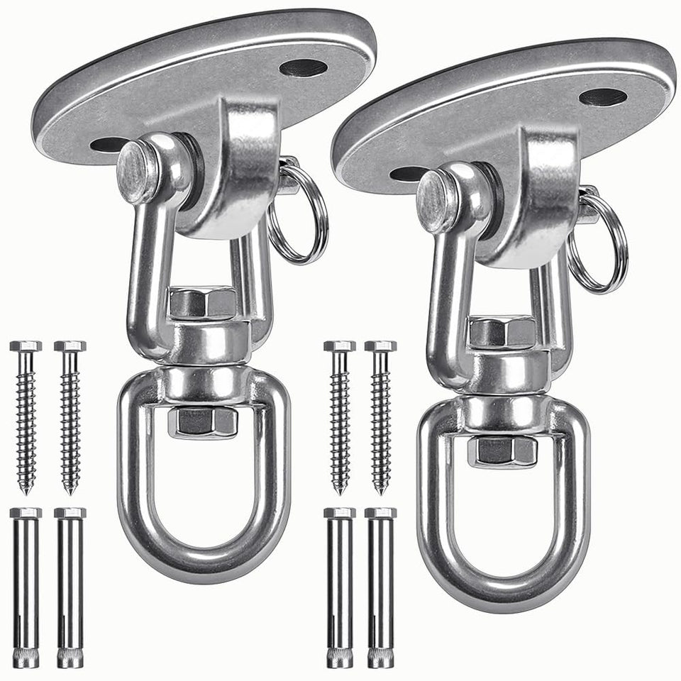 SELEWARE ceiling swing mount in stainless steel supports up to 2000 lbs