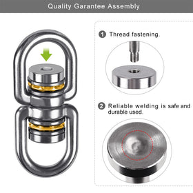 SELEWARE double-sealed bearing swivel for quiet, reliable operation.