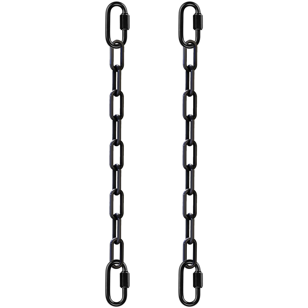 SELEWARE heavy-duty carabiners connect chains to swings safely