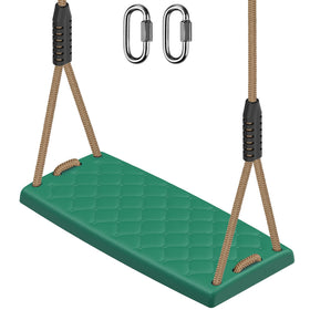 SELEWARE heavy-duty swing seat closeup shows the diamond-pattern non-slip surface for safer grip.