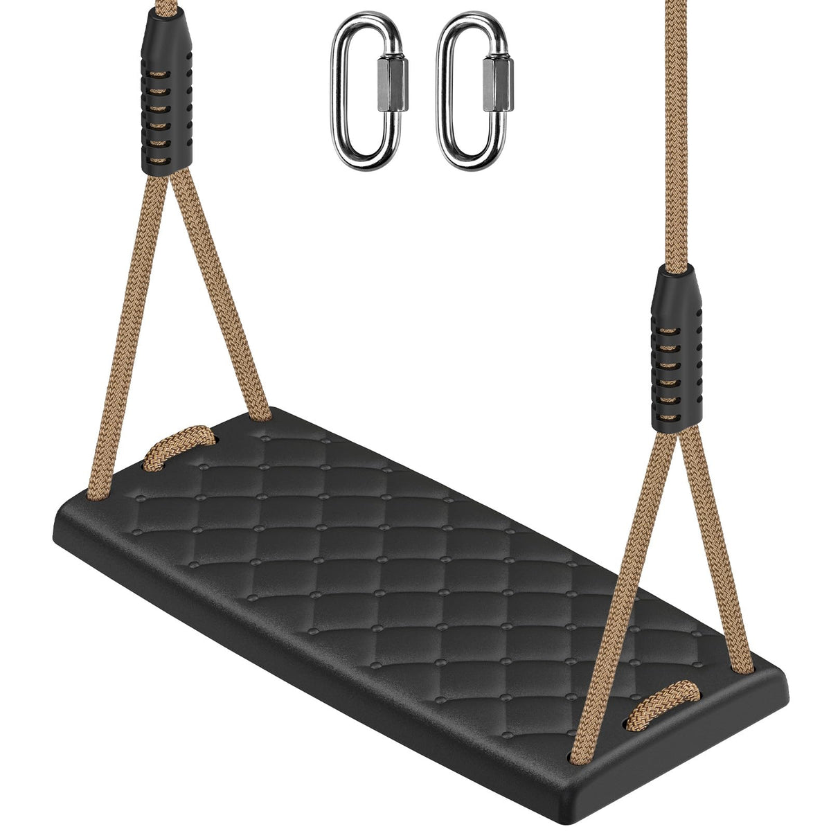 SELEWARE heavy-duty swing seat with non-slip texture for safer play.