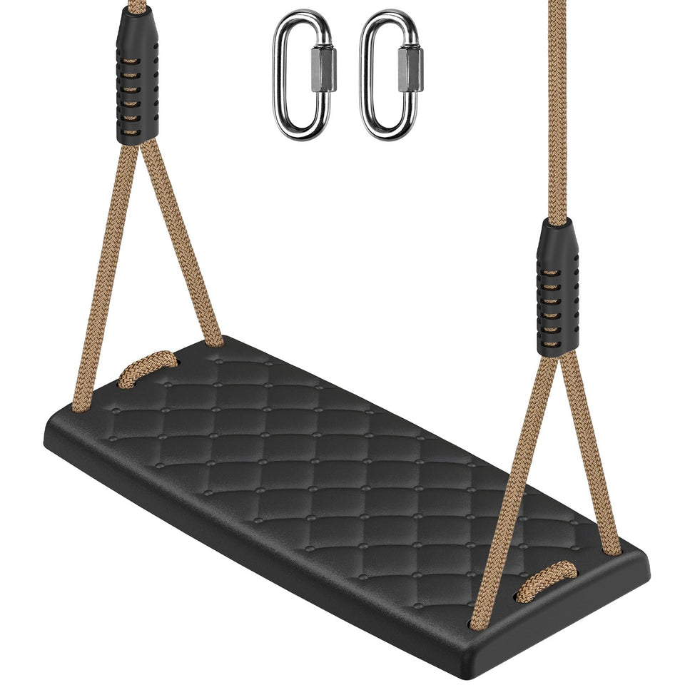SELEWARE heavy-duty swing seat with non-slip texture for safer play.