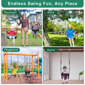 SELEWARE kid-and-adult swing seat supports growing children up to 250 lbs.