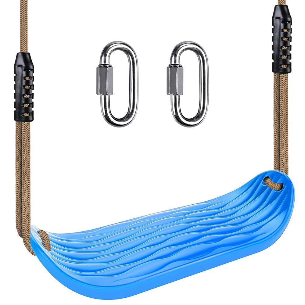 SELEWARE non-slip swing seat in blue, front view for safe outdoor play