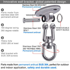 SELEWARE porch swing attachment ideal for cozy patio seating