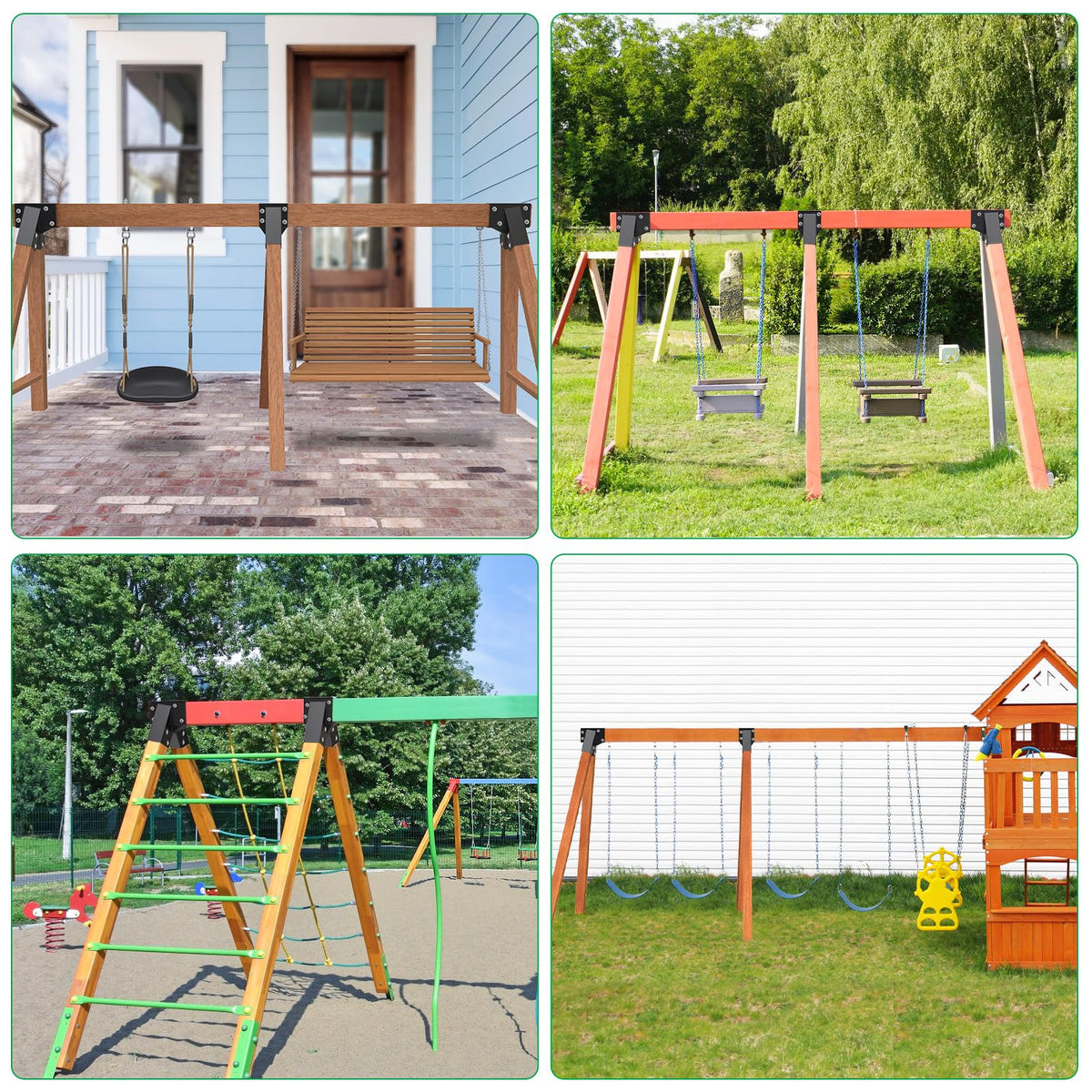 SELEWARE quick-install design helps DIYers assemble swings efficiently
